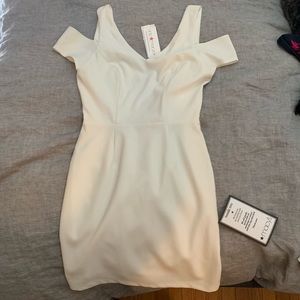 NWT! COLD SHOULDER ivory dress